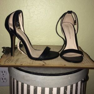 Black strappy heels!